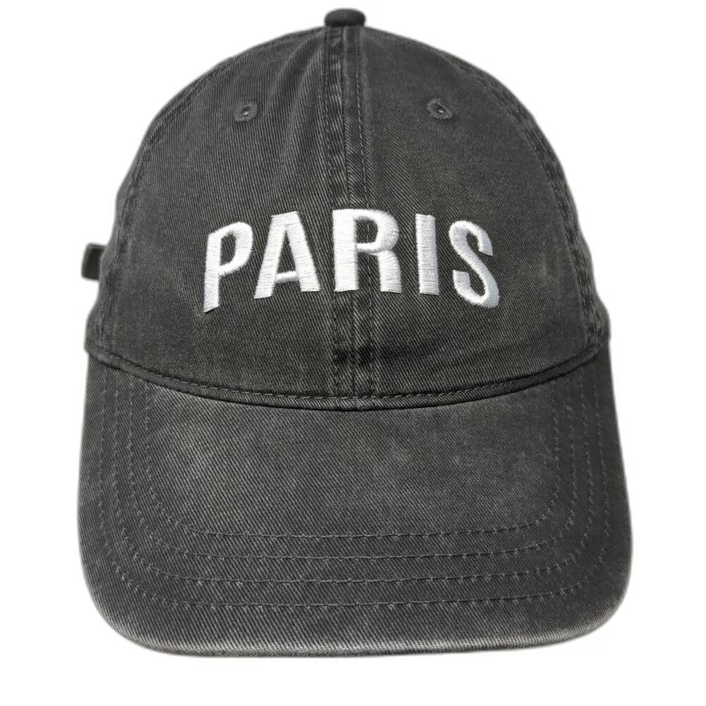 The Accessory Collective Gray One Size Baseball Cap Paris Embroidered Hat